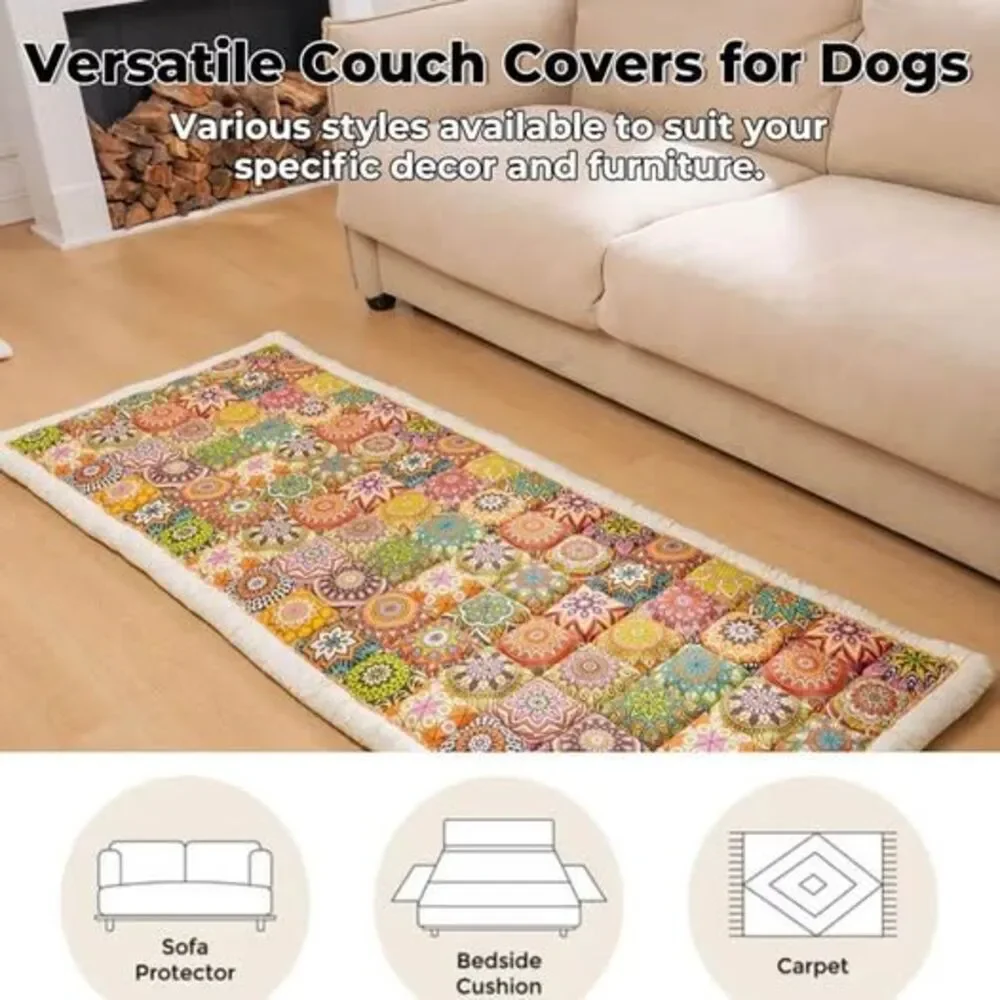 FUNNY FUZZY Pet Couch Covers for Sofa Bohemian